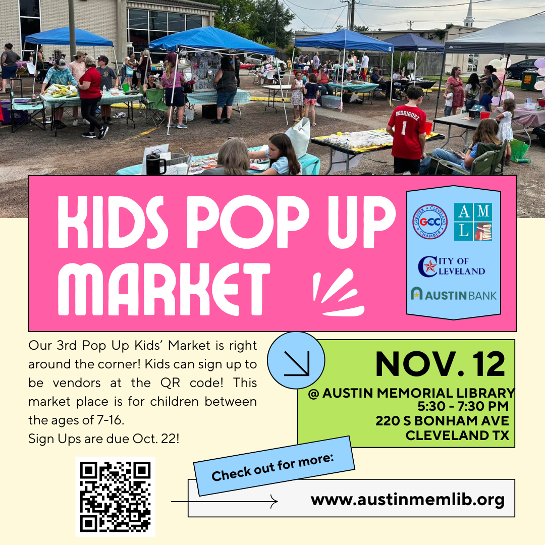 We hope you are all as excited as we are!!!! Our THIRD Kids' Pop Up Market is coming soon! Sign up for your spot before Oct 22! We appreciate our partnership with Greater Cleveland Chamber of Commerce, Austin Bank, and The City of Cleveland in bringing this event to life! Remember spots are limited! 